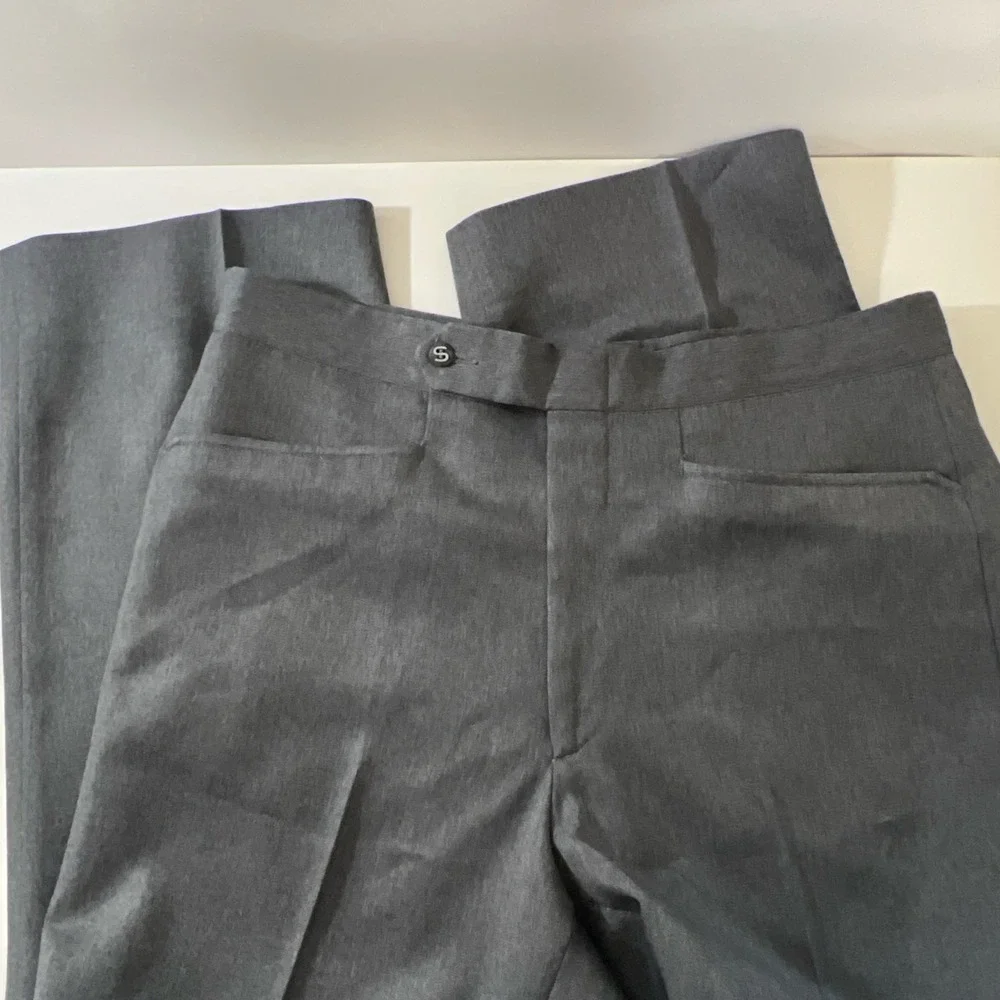 VTG ‎ 70s Jaymar SANSABELT Dress Pants Mens Gray  Size 34 See Measurements
